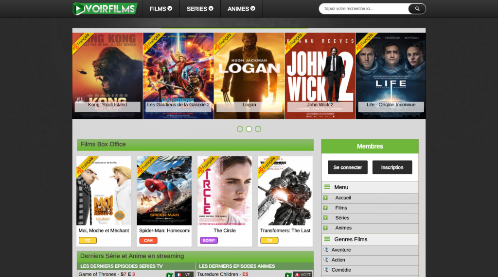 Classement des sites warez les plus visités en mars 2018