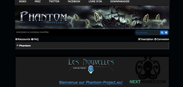 Capture d'écran de Phantom-Project successeur de Downparadise