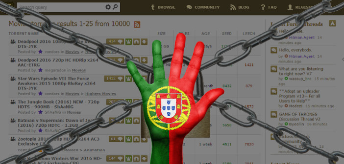 Portugal, 330 sites bloqués durant les 6 derniers mois